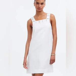 Madewell Embroidered Tank Mini Dress in Linen Size 12